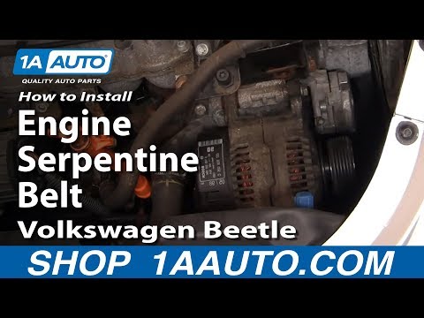 How To Install Replace Engine Serpentine Belt Volkswagen Beetle 1AAuto.com