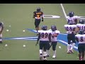 These are highlights of the 2007 Tom Landry Classic football game between the Dallas Morning News #3 ranked Garland High School Owls and the #4 ranked Allen High School Eagles.I missed the first play from scrimmage and the resulting interception by Allen resulting in the first score of the game.This was a sloppy game by both Offenses with the Allen Back Up QB Sophmore Matt Brown and the Allen Defense being the deciding factor in the game.The final score was Allen 21 Garland 15Special thanks to www.5atexasfootball.com for doing such a great job and being inspirational.
