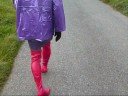 Red thigh length boots-part 2