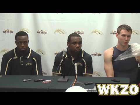 Broncos Donald Celiscar, Brian Fields and Tyler VanTubbergen press conference after Nicholls loss Broncos Donald Celiscar, Brian Fields and Tyler VanTubbergen press conference after Nicholls loss