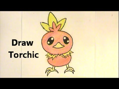 how to draw torchic