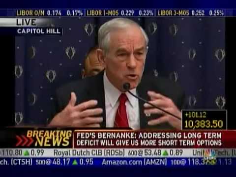 Ron Paul, Bernanke Testimony