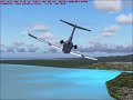 fs2004 727 landing on a very short runway  herrera hex 