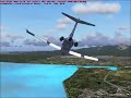 fs2004 727 landing on a very short runway  herrera hex 