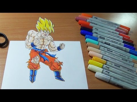 how to draw ssj goku