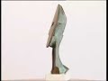 Big Cubist Face Mask (Oxid. Green Bronze) - Sculpture
