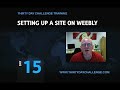 Setting Up A Weebly Site