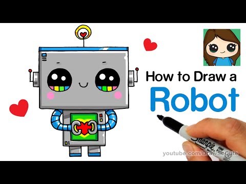 video-linktoworks-How to Draw a Robot Super Easy and Cute