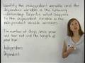 Watch Video on Independent & Dependent Variables - Math Help