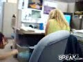 Woman scared by maze game