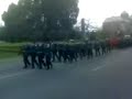 Police Parade in Victoria Canada with Bagpipes