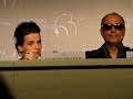 french actress juliette binoche cries at a pressconference for her new film, copie conforme, after learning that the leading iranian film-maker jafar panahi was on hunger strike in prison due to abuse and ill-treatment as well as continuous threats against his family members. jafar panahi was on the set of copie conforme for a few days. on 1 march 2010, panahi was arrested togheter with his wife tahereh saidi, daughter solmaz panahi and 15 of his friends by plainclothes officers and taken to the evin prison in tehran. most were released 48 hours later but not jafar. iran's culture minister said on 14 april 2010 that panahi was arrested because he 