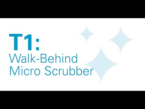 Youtube External Video Thoroughly and effortlessly clean hard floors with the highly maneuverable and ergonomic T1 Walk-Behind Scrubber. Tennant's T1 floor scrubber allows you to easily clean confined spaces like checkout aisles, walkways and entryways with its simplicity and maneuverability.