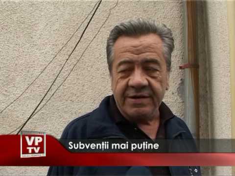 Subventii mai putine