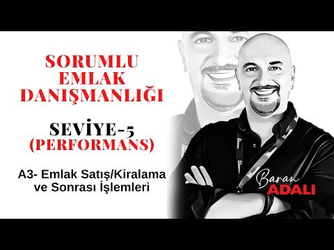 MYK-5 (A3- Performans) Emlak Satış ve Sonrası işlemleri