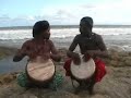 two djembe players