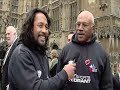 The Pacific Islanders perform the Siva Tau at Parliament UK