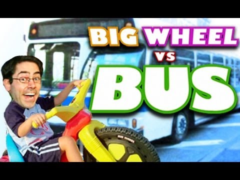 Big Wheel vs Bus - Subscribe to Mark: http://www.youtube.com/markmalkoff More: http://www.mydamnchannel.com Follow us on Twitter: http://www.twitter.com/mydamnchannel Like us o...