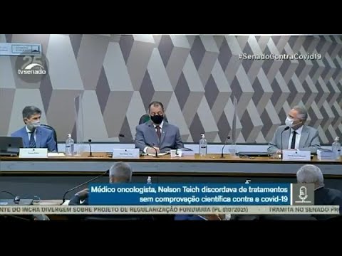 Teich diz à CPI da Pandemia que não houve ação do ministério para distribuição de cloroquina