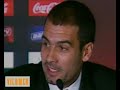 presentaci� de josep guardiola com a nou entrenador del futbol club barcelona. guardiola s'ha definit com un amant del futbol d'atac i s'ha declarat totalment preparat per al nou c�rrec.