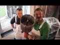 Montage eines Außenschornsteins und Kaminofen