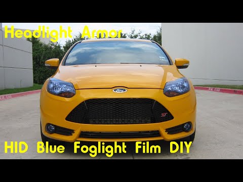 HID Blue Fog Light Protection Tint Film Kit DIY – Ford Focus ST – Headlight Armor