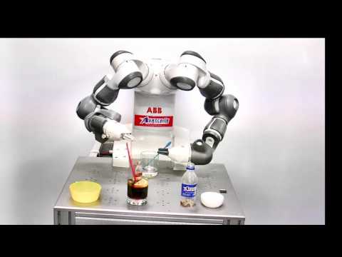 The incredible YuMi robot demonstrating its abilities as a Bar Tender