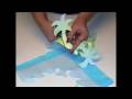 How to cut, with scissors, a Hawaiian style quilt block, so carefully you get 2 blocks from one piece of fabric! In this project we use a piece of fabric I have dyed that i call a 