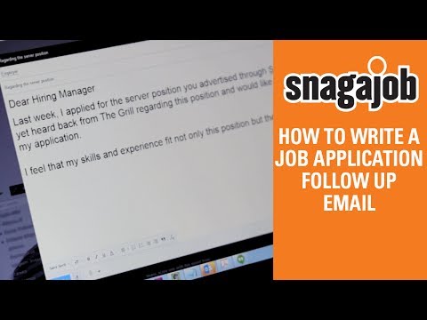 how to write job application email