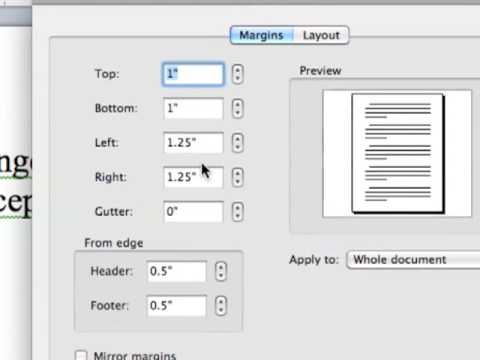 how to one inch margins