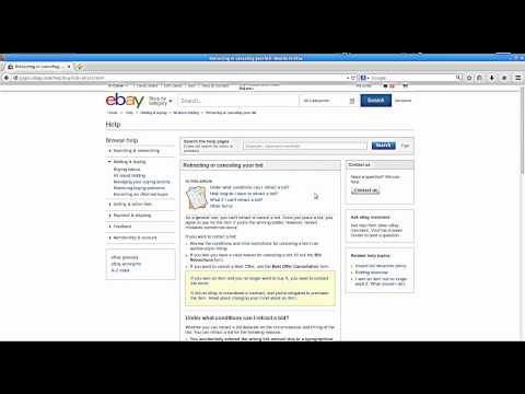how to delete a bid on ebay