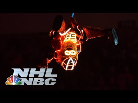 Video: Gritty lights up Stadium Series with incredible entrance | NHL | NBC Sports