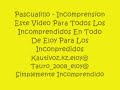Pascualillo - Incomprension