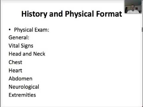 how to write up a physical exam