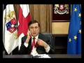 Why Saakashvili eats his tie?