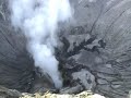 Walking dangerously on the Bromo Volcano Rim
