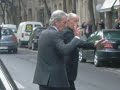 lors de l'enterrement de monsieur pierre mondy le 20/09/2012 � l'�glise st honor� d'eylau , alain delon , mireille darc , line renaud ,robert hossein , marc ...