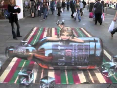 fantastic - The Chalk Guy, Julian Beever and Edgar Mueller street art. Song is