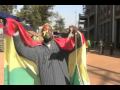 Hinchas de Ghana y Serbia en Pretoria
