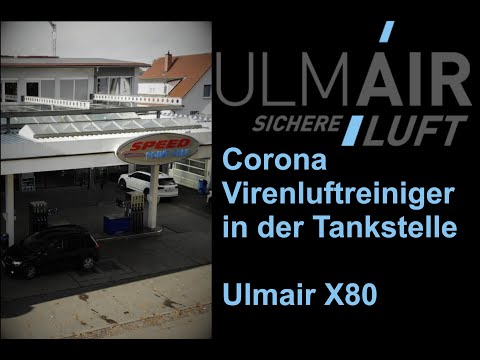 Ulmair X80 Corona virus air purifier in the gas station