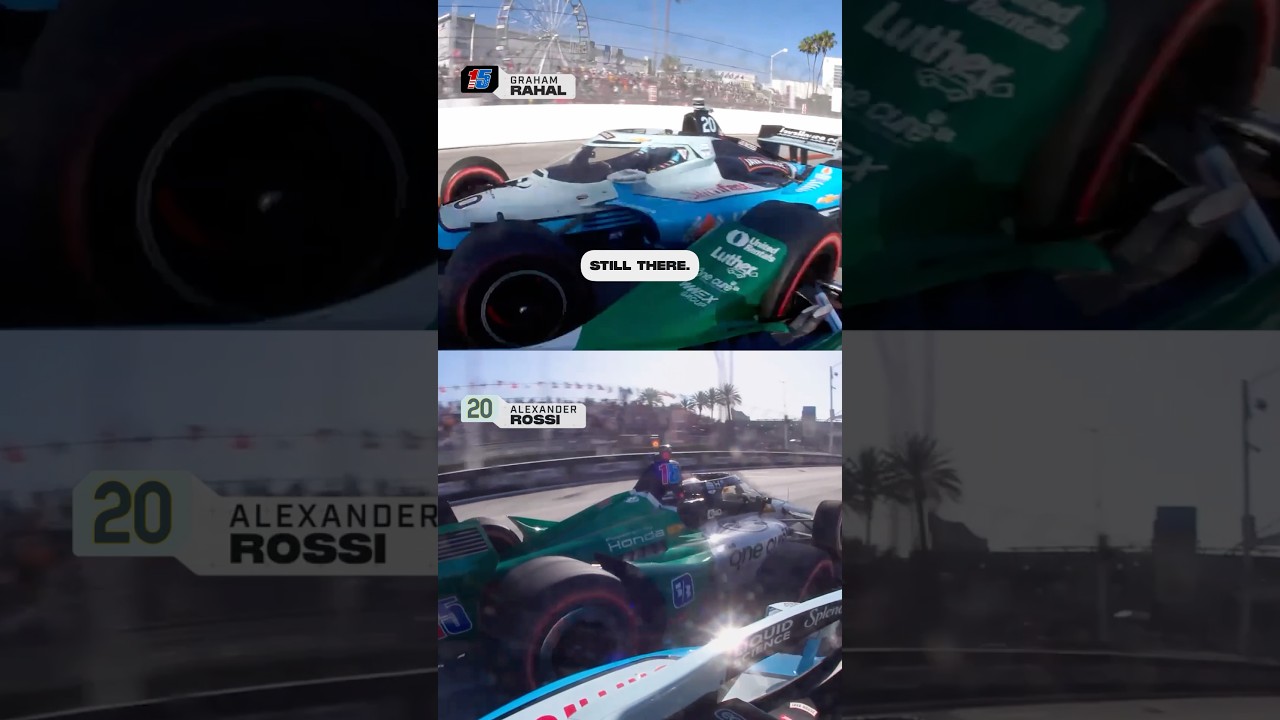 ANOTHER last-lap battle for Graham Rahal 😳 #Indycar #Racing #GrahamRahal