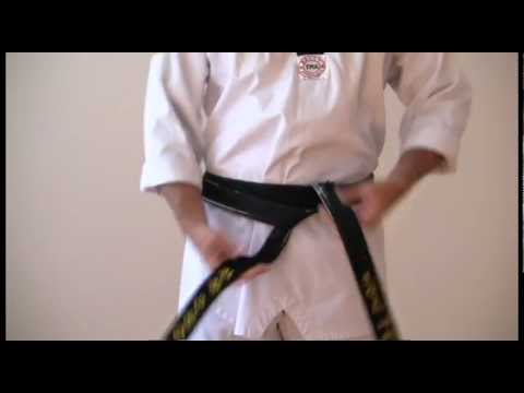 how to tie your taekwondo belt