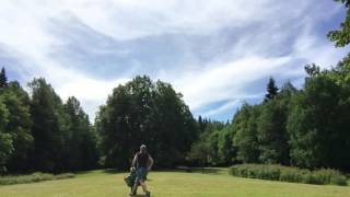 Spontanträning med barn och skottkärra