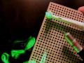 Flow visualization with green laser