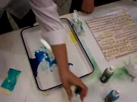 Red Lead Hand Dyed Paper Demonstration