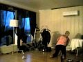 Tina`s funniest homevideo;Poledancing accident