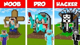 Minecraft Noob Vs Pro Vs Hacker Grave House Build Challenge In