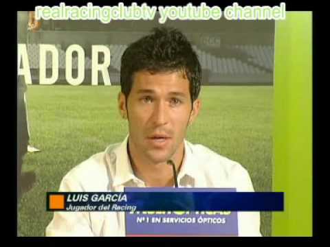 Presentaci&oacute;n de Luis garc&iacute;a en el Racing de Santander