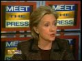 MEET THE PRESS - RUSSERT BADGERS HILLARY ON THE IRAQ VOTE P2