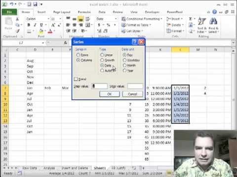 how to fill number series in excel 2013